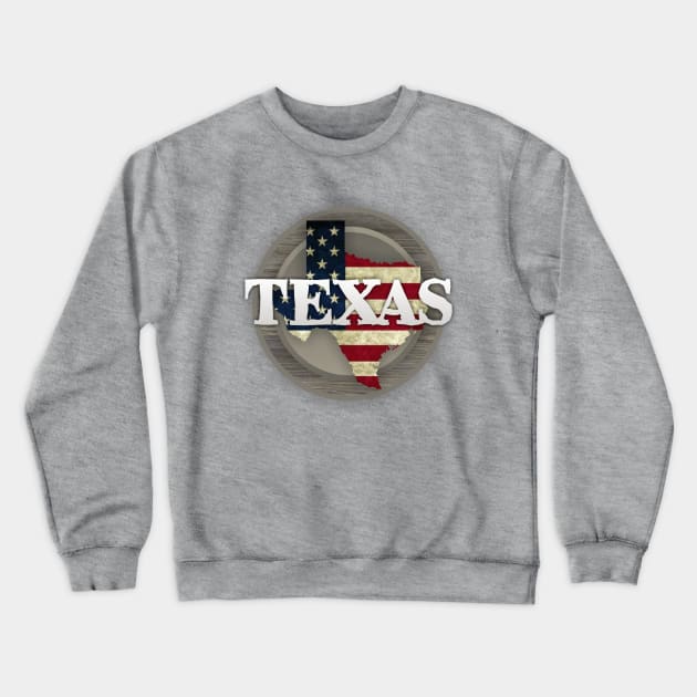 Texas Flag Crewneck Sweatshirt by Dale Preston Design